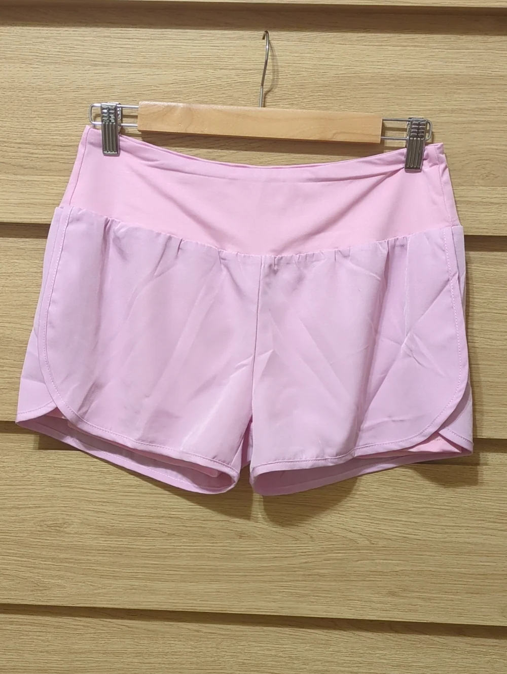 Women’s Light Pink Layered Athletic Shorts